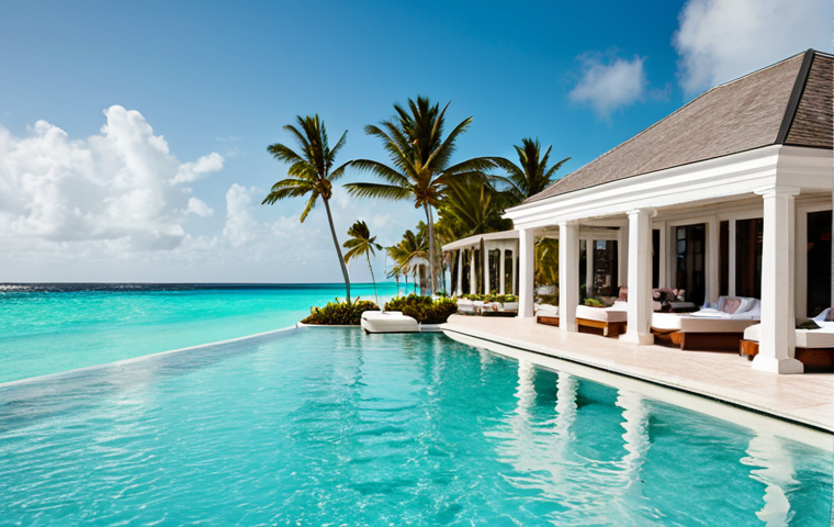 **

"A luxurious beachfront resort in the Bahamas, featuring a private beach with crystal-clear turquoise water. Elegant architecture with palm trees, a stunning infinity pool, and guests enjoying cocktails. Focus on the upscale ambiance and pristine beauty. Consider The Ocean Club, A Four Seasons Resort, Bahamas as inspiration."

**